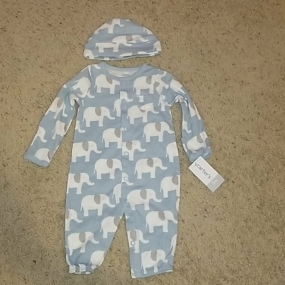 《NEW》Carter's Coverall & Hat Set